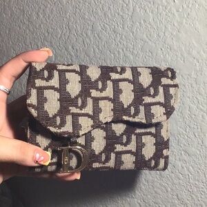 Brown and Cream Women's Bag